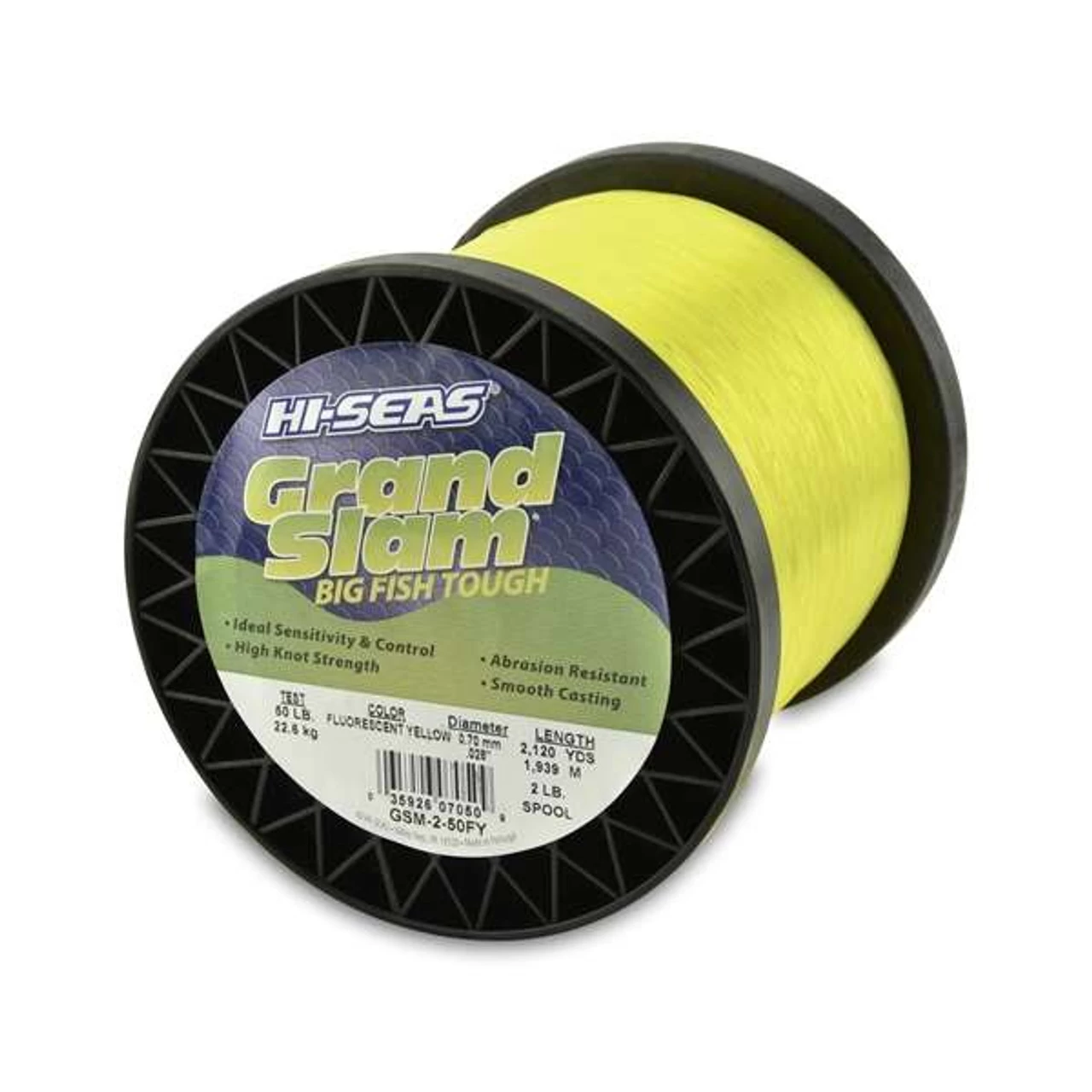Hi-Seas Grand Slam Mono 2 Lb. Spool Fluorescent Yellow 7 Hi-Seas Grand Slam Mono 2 Lb. Spool Fluorescent Yellow - Image 5