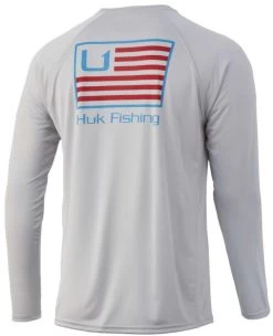 Huk And Bars Pursuit Long Sleeve Shirt - Oyster