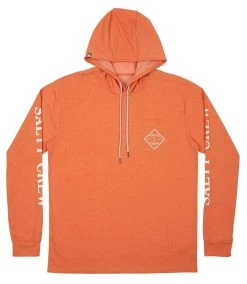 Salty Crew Tippet Pocket Hood Tech Tee - Sunburn - Large -Fishing Tackle Shop salty crew tippet pocket hood tech tee sunburn l 78130.1651451080