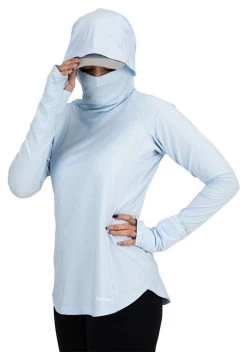 Simms Womens Solarflex Cooling Hoody - Ice -Fishing Tackle Shop simms womens solarflex cooling hoody ice 12830.1656657535