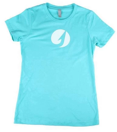 TackleDirect Hook Logo Womens T-Shirt - Tahiti Blue - Size Small 3 TackleDirect Hook Logo Womens T-Shirt - Tahiti Blue - Size Small