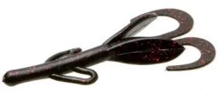 Zoom Baby Brush Hog Bait - 4in - Black Red Glitter